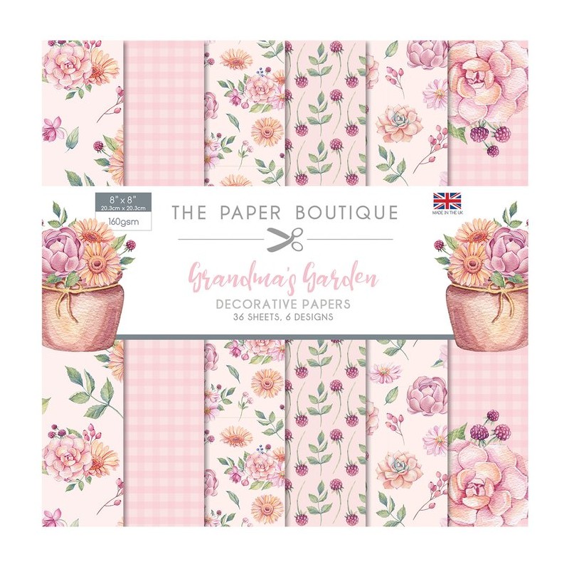 The Paper Boutique • Grandma's garden decorative papers 8x8
